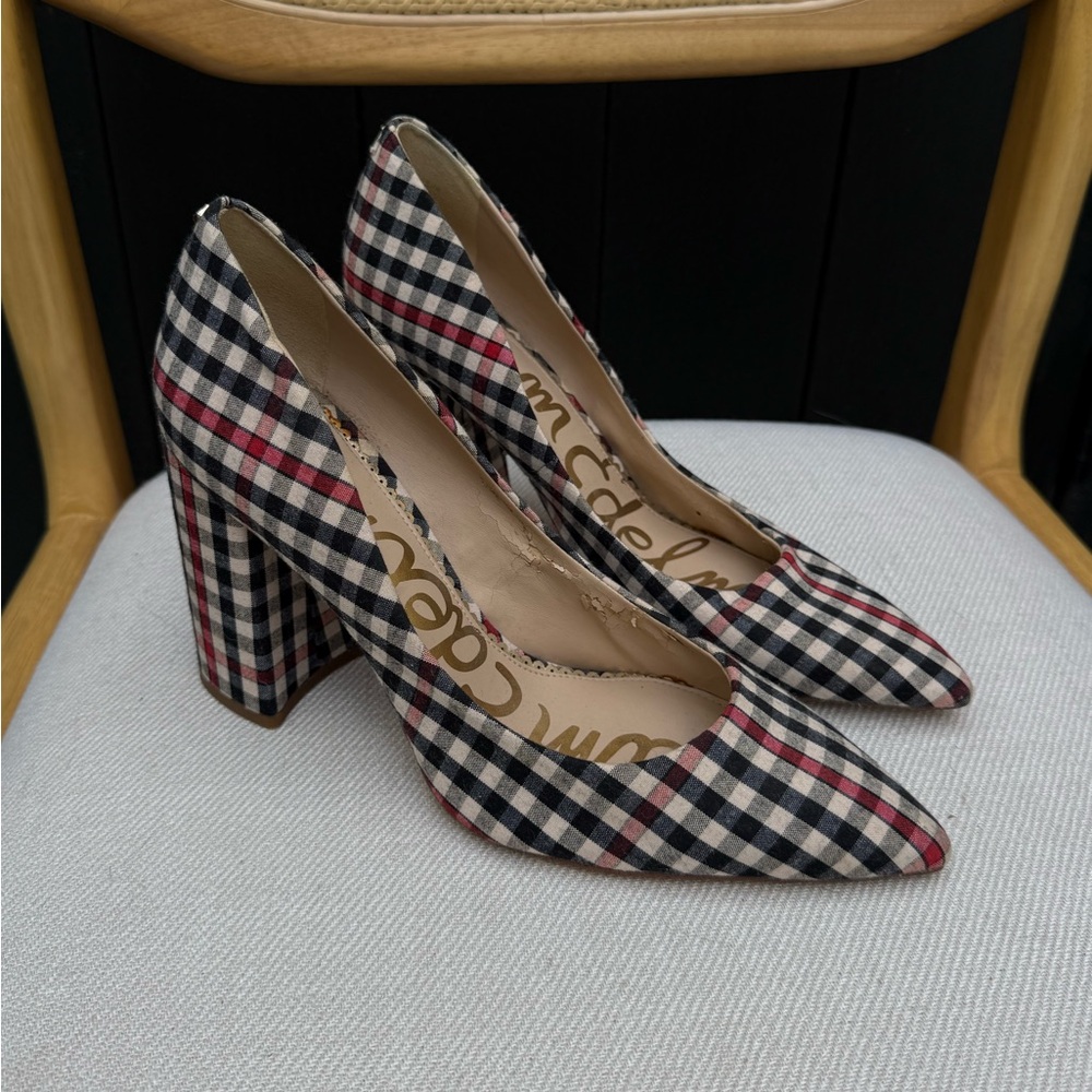 Sam Edelman Gingham Block
Heel Pumps